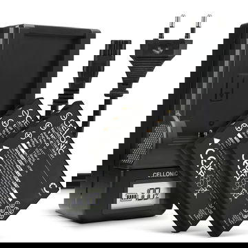 2x Akku für Maginon Traveler HD 10XI, DC-5300 DC-5390 DC-6300 Traveler DC-5300 HD 10X 1180mAh + Ladegerät von CELLONIC