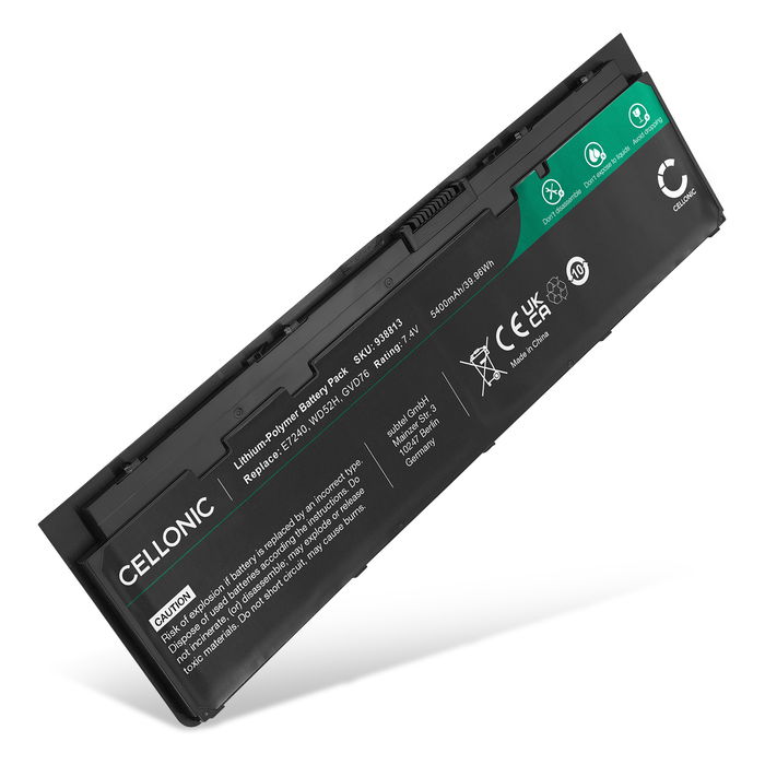 Dell Latitude E7250 Akku 5400mAh Ersatzakku Batterie von subtel