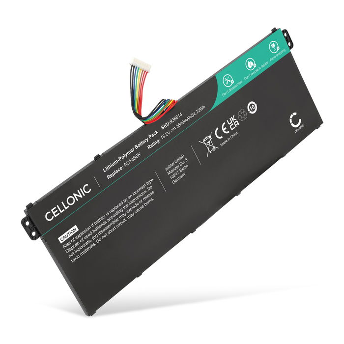 Acer KT.0040G.011 Akku 3600mAh Ersatzakku Batterie von Cellonic