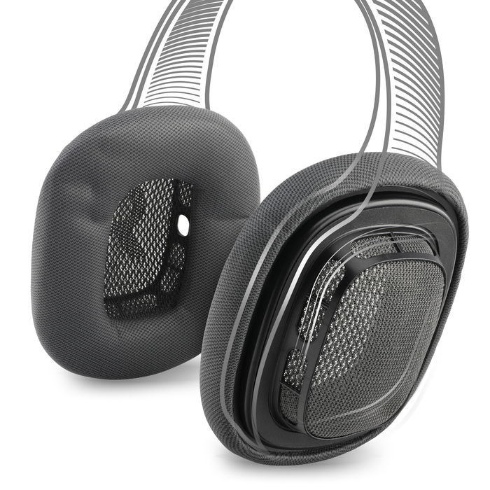 Apple Airpods Max Kopfhörer Ersatz Ohrpolster - Soft-Feel "Comfy Foam" Schaumstoff - originalgetreue Abdichtung, bester Klang, Headset Earpad