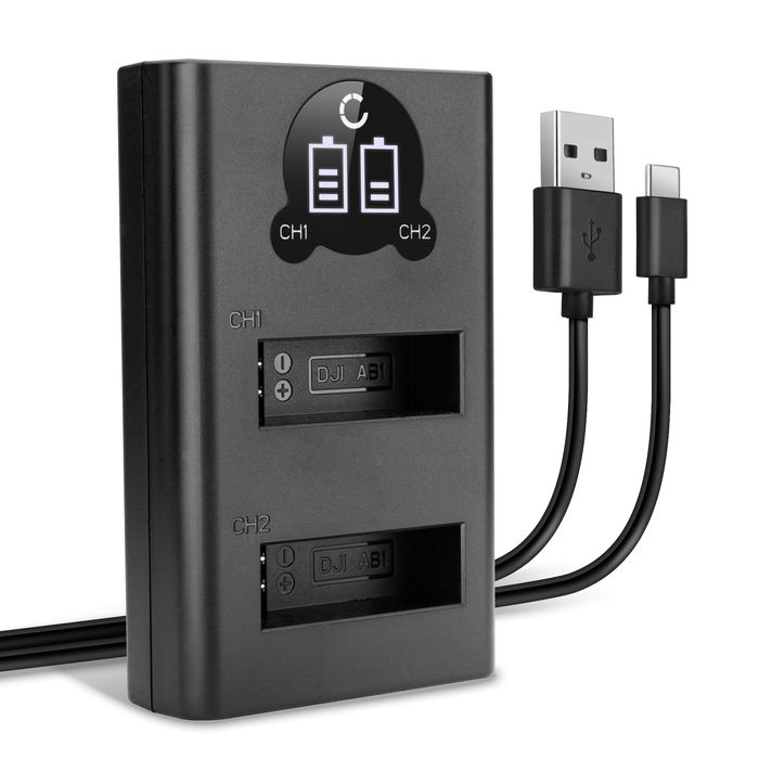 USB Dual Schnellladegerät für DJI Osmo Action Akkuladegerät Netzteil Ladekabel