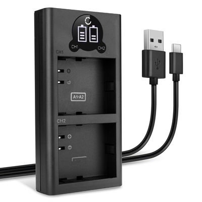 USB Dual Charger A-2 for A-1 - Dual charger for Arlo Pro 2, Arlo Pro, Arlo Go (VMA4410 / VML4030) camera batteries, charging cable, power supply