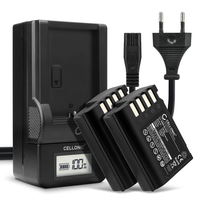 2x Panasonic Lumix DC-S5 IIX Akku, 2250mAh Kamera Ersatzakku + Ladegerät, Batterie