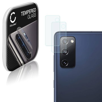 2x CELLONIC Kamera Schutzglas kompatibel mit Samsung Galaxy S20 FE (SM-G781) Handy Kameraschutz - 9H Kameraglas 0,33mm Full Glue Kameraabdeckung Transparent - Schutzfolie Glas Folie, Camera Protector Glass