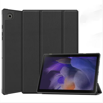 Flip Cover Tablethülle für Samsung Galaxy Tab A8 SM-X200 / SM-X205 Tablet Schutzhülle mit Bumper und Ständer / Stankfunktion - Kunstleder schwarz Bookstyle Case Klapphülle faltbar - Touchpad Tasche / Hülle