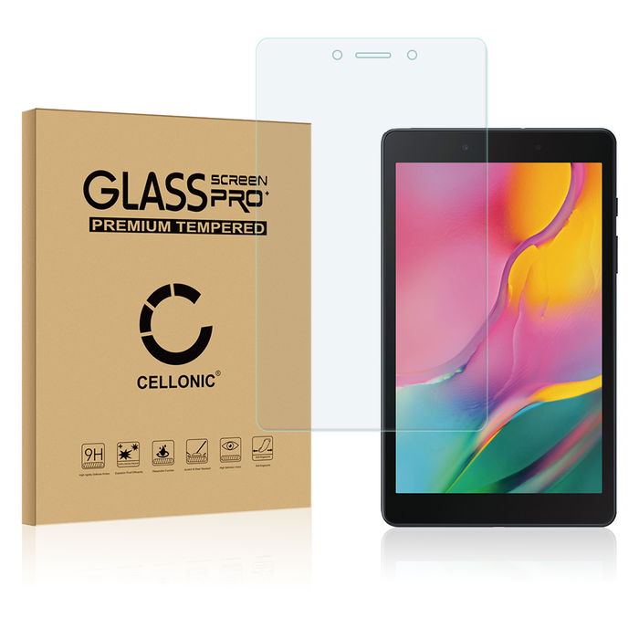 Samsung Galaxy Tab A 8.0 (2019) SM-T290 Displayschutzfolie 9H gehärtete Panzerglasfolie 2.5D von CELLONIC