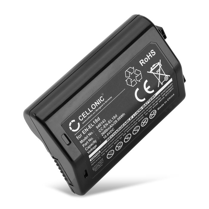 Akku für Nikon EN-EL18d Kamera, Ersatzakku 2600mAh Batterie