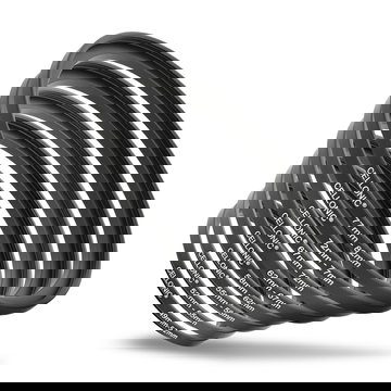 8x Step Up Ring Filteradapter Set für Canon, Nikon, Sony, Panasonic Lumix uvm: Objektiv Filtergewinde Adapter von 49mm auf 52mm, 55mm, 58mm, 62mm, 67mm, 72mm, 77mm und 82mm - Filter Gewinde Konverter