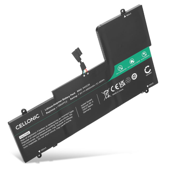 Lenovo L15L4PC2 Akku 6800mAh Ersatzakku Batterie von subtel