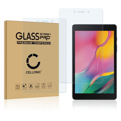 2x CELLONIC Display Schutzglas kompatibel mit Samsung Galaxy Tab A 8.0 (2019) SM-T290 Tabletglas - 2.5D 9H 0,33mm Full Glue Transparent - Tablet Schutzfolie Displayschutz Glas Folie, Screen Protector Glass
