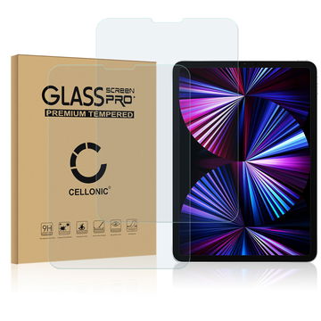 2x CELLONIC Screen Protector for Apple iPad Pro 11 (2018,2020,2021,2022) Tablet Screen Cover Film - 3D Case-friendly 0,33mm Full Glue 9H Tempered Glass Display Screen Guard Crystal Clear