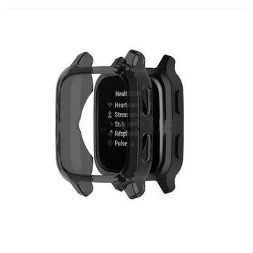 subtel Schutzhülle für Garmin Venu Sq Music Bumper Case für 360° Schutz v. Gehäuse u. Touch Bildschirm - Smartwatchcase, Hülle Protector, schwarz