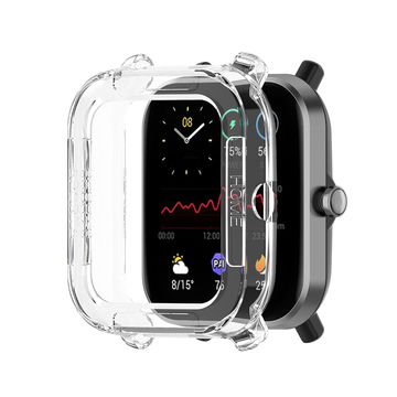 subtel Schutzhülle für Amazfit GTS 2 mini Bumper Case für 360° Schutz v. Gehäuse u. Touch Bildschirm - Smartwatchcase, Hülle Protector, Transparent