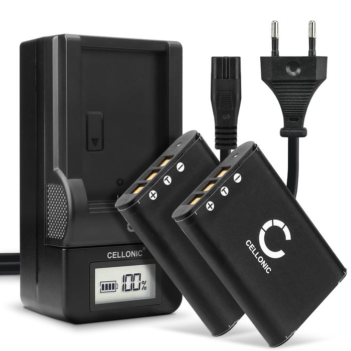 2x Nikon MH-63 Akku + Ladegerät 600mAh Ersatzakku Batterie von Cellonic