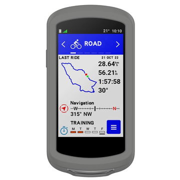 subtel Schutzhülle kompatibel mit Garmin Edge 1040 / Edge 1040 Solar Silikonhülle - Schutz Tasche Silikon Hülle, Fahrrad Navi Case - GPS Cover Bumper Etui dunkelgrau