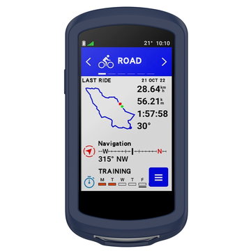 subtel Schutzhülle kompatibel mit Garmin Edge 1040 / Edge 1040 Solar Silikonhülle - Schutz Tasche Silikon Hülle, Fahrrad Navi Case - GPS Cover Bumper Etui Blau
