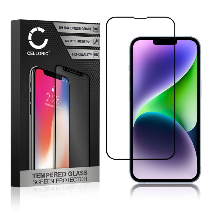 Displayschutzglas Apple iPhone 14 Plus (3D Case-friendly, 9H, 0,33mm, Full Glue) Displayschutz Tempered Glass
