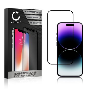 Displayschutzglas Apple iPhone 14 Pro (3D Case-friendly, 9H, 0,33mm, Full Glue) Displayschutz Tempered Glass