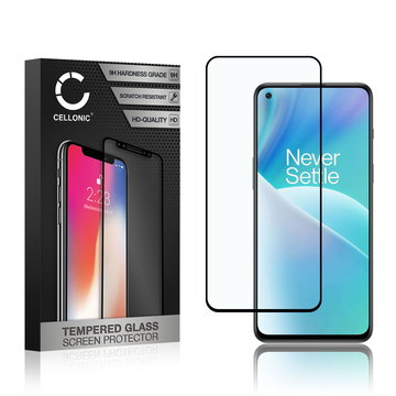 CELLONIC Display Schutzglas kompatibel mit OnePlus Nord 2T Handyglas - 3D Case-friendly 9H 0,33mm Full Glue schwarz - Handy Schutzfolie Displayschutz Glas Folie, Screen Protector Glass