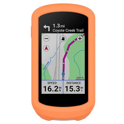 subtel Schutzhülle kompatibel mit Garmin Edge Explore 2 Silikonhülle - Schutz Tasche Silikon Hülle, Fahrrad Navi Case - GPS Cover Bumper Etui orange