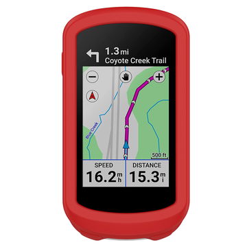 subtel Schutzhülle kompatibel mit Garmin Edge Explore 2 Silikonhülle - Schutz Tasche Silikon Hülle, Fahrrad Navi Case - GPS Cover Bumper Etui rot