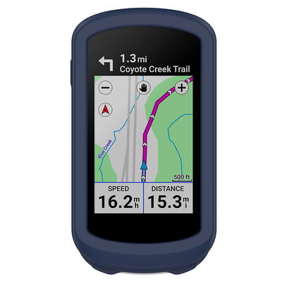 subtel Schutzhülle kompatibel mit Garmin Edge Explore 2 Silikonhülle - Schutz Tasche Silikon Hülle, Fahrrad Navi Case - GPS Cover Bumper Etui dunkelblau