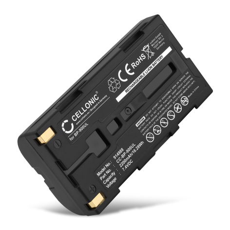 Battery for AVIO R300SR, NEC Thermo Gear G30, R300SR BP-900UL, T2UR18650F-5928 (2200mAh, 7.4V) from CELLONIC