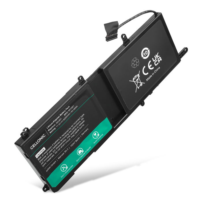 Akku für Dell 9NJM1 Laptop, 11.4V Ersatzakku 8200mAh Batterie