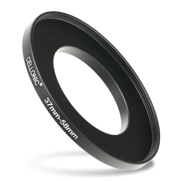 37mm - 58mm Step-Up-Ring Kamera-Filteradapter für Canon, Nikon, Sony, FujiFilm, Olympus Objektive von CELLONIC
