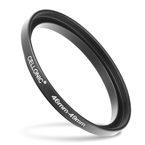 46mm - 49mm Step-Up-Ring Kamera-Filteradapter für Canon, Nikon, Sony, FujiFilm, Olympus Objektive von CELLONIC