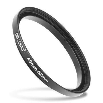 49mm - 52mm Step-Up-Ring Kamera-Filteradapter für Canon, Nikon, Sony, FujiFilm, Olympus Objektive von CELLONIC