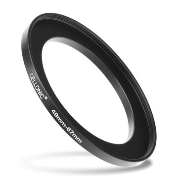 49mm - 67mm Step-Up-Ring Kamera-Filteradapter für Canon, Nikon, Sony, FujiFilm, Olympus Objektive von CELLONIC