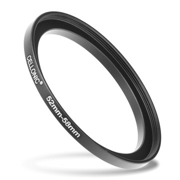 52mm - 58mm Step-Up-Ring Kamera-Filteradapter für Canon, Nikon, Sony, FujiFilm, Olympus Objektive von CELLONIC
