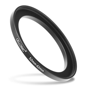 52mm - 62mm Step-Up-Ring Kamera-Filteradapter für Canon, Nikon, Sony, FujiFilm, Olympus Objektive von CELLONIC