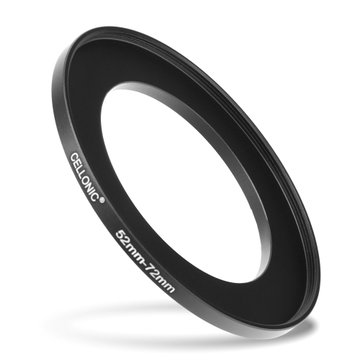 52mm - 72mm Step-Up-Ring Kamera-Filteradapter für Canon, Nikon, Sony, FujiFilm, Olympus Objektive von CELLONIC