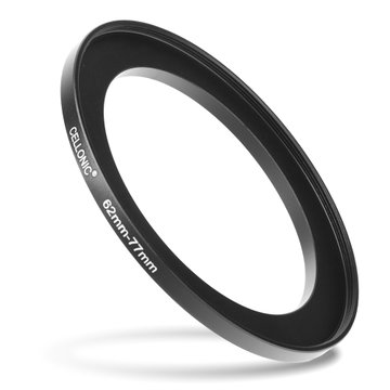62mm - 77mm Step-Up-Ring Kamera-Filteradapter für Canon, Nikon, Sony, FujiFilm, Olympus Objektive von CELLONIC
