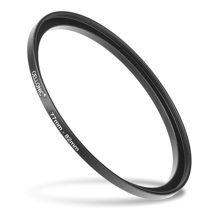 8x Step Up Ring Filteradapter Set für Canon, Nikon, Sony, Panasonic Lumix uvm: Objektiv Filtergewinde Adapter von 49mm auf 52mm, 55mm, 58mm, 62mm, 67mm, 72mm, 77mm und 82mm - Filter Gewinde Konverter