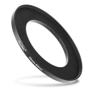 55mm - 82mm Step-Up-Ring Kamera-Filteradapter für Canon, Nikon, Sony, FujiFilm, Olympus Objektive von CELLONIC