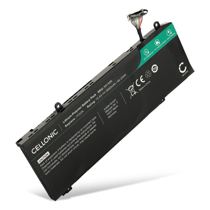 Akku für Dell 1F22N Laptop, 15.4V Ersatzakku 3000mAh Batterie