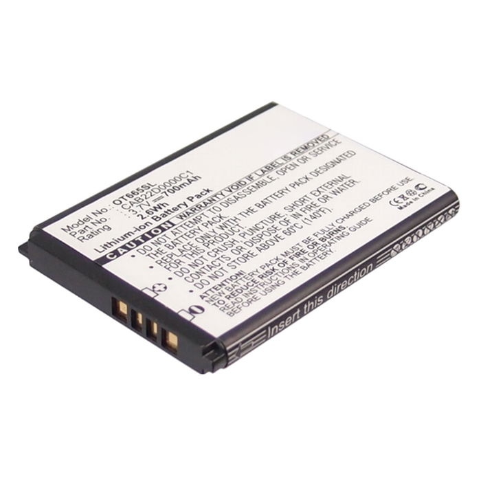 Akku für Alcatel CAB22B0000C1 Ersatzakku 700mAh, Batterie Handyakku