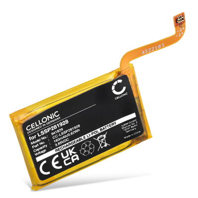 Battery for FitBit Versa 2, FB507 - LSSP281928, SP281928SF 160mAh from CELLONIC