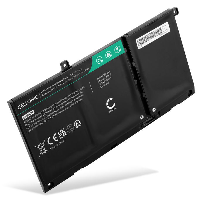 Akku für Dell Latitude 15 3510 Laptop, 11.4V Ersatzakku 3600mAh Batterie