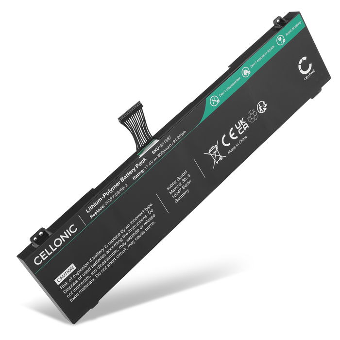 Schenker XMG Fusion 15 XFU15L19 Akku 8000mAh Ersatzakku Batterie von Cellonic