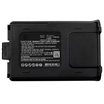 Akku für Baofeng BF-F8 Plus BF-F8HP BF-F9 BF-F9 V2 plus RD-5R TYT F8 TYT F9 UV-5A UV-5B UV-5C UV-5E UV-5R UV-5R Plus UV-5RA UV-5RE UV-5RHP UV-5RL UV-5RTP - BL-5, BL-5L (1200mAh) Ersatzakku
