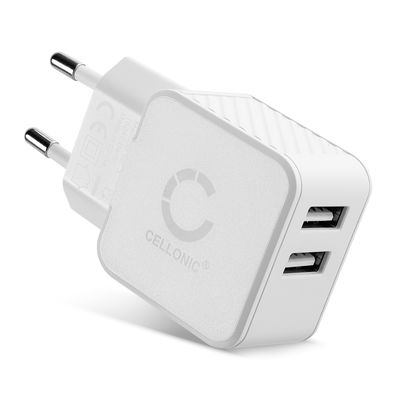 Schnelles Laden USB 2 Fach-Ladegerät: Ladeadapter für iPhone 15, iPhone 14, Samsung 23, Huawei, Xiaomi, Handy, Smartphone, Tablet, Lautsprecher, kopfhörer uvm - mit 3.4A 17W