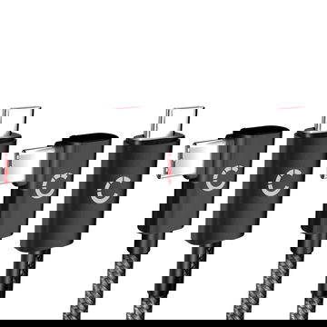 USB C auf USB C kabel 100W (2 Stück) L-förmig, rechtwinklig 1m – USB C Nylon Kabel, USB 3.1, 10 Gbit/s, 8K für  Handy, Tablet, Smartwatch, GPS, Lautsprecher uvm