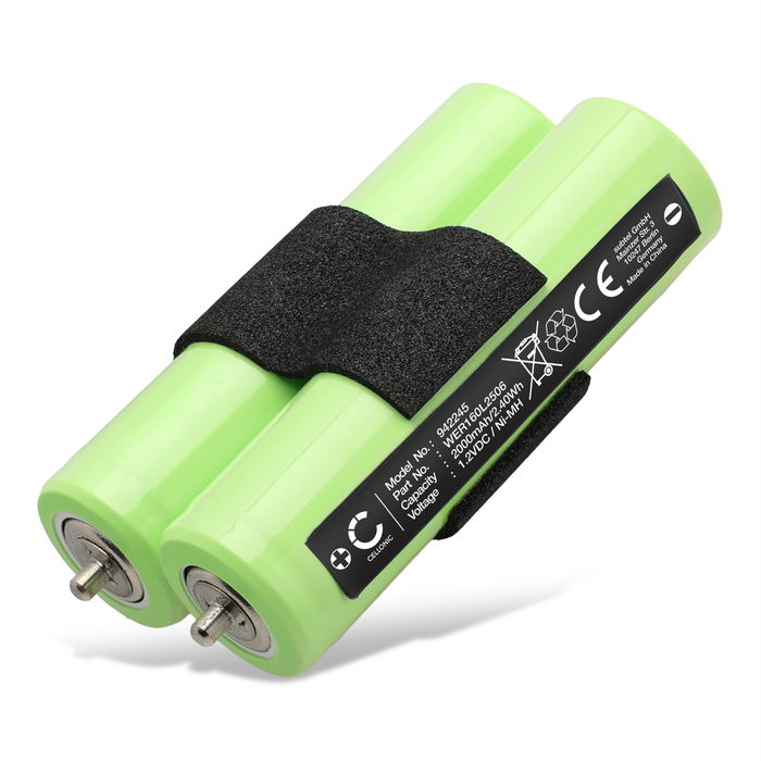 Braun TriControl 5713 Akku 2x 2000mAh Ersatzakku Batterie von Cellonic