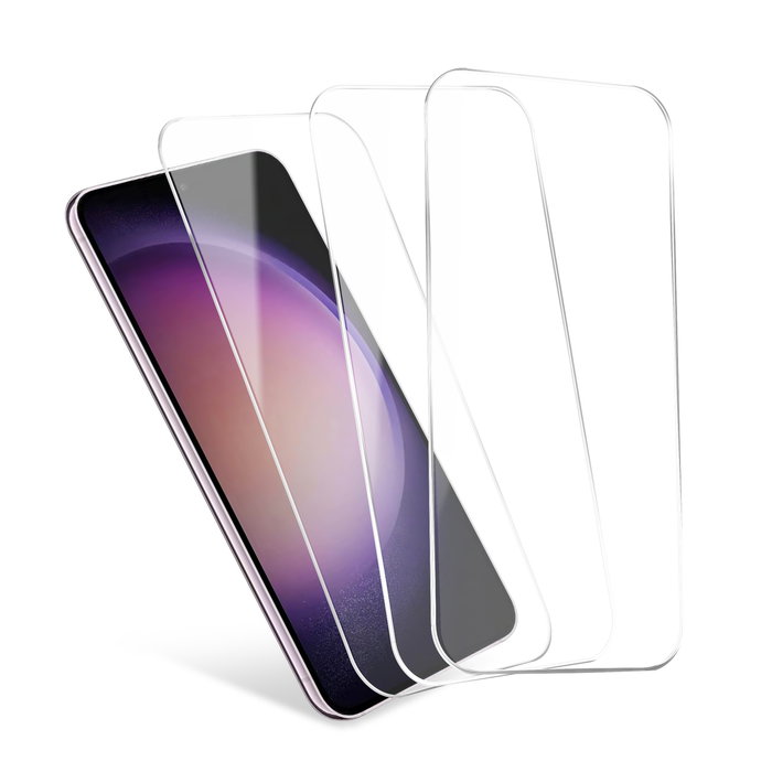 3x CELLONIC Samsung Galaxy S23 5G Screen Protector - 6.1" Phone Screen Cover 2.5D Ultra Thin 9H Tempered Glass Protective Smartphone Display Screen Guard