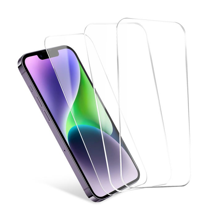 CELLONIC 3x Schutzfolie iPhone 14 - 6,1 Zoll Smartphone Displayschutz 2.5D aus Tempered Glass Ultra Thin 9H Schutzglas, Displayschutzfolie