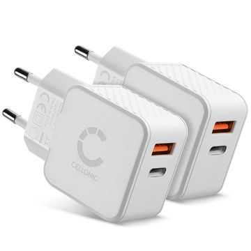 2XCELLONIC USB C Ladegerät 20W, 2 Port Ladegerät USB Netzteile Schnellladegerät,Ladeadapter für iPhone 15, iphone 14, Samsung 23, Huawei, Xiaomi, Handy, Smartphone, Tablet, Lautsprecher, kopfhörer uvm